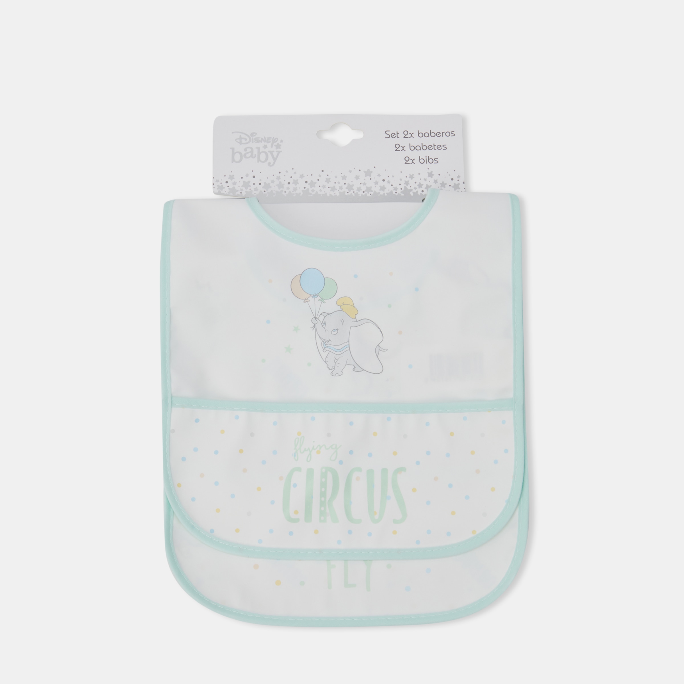 Pack de 2 Babetes Disney Dumbo com Bolso Multicolor-3