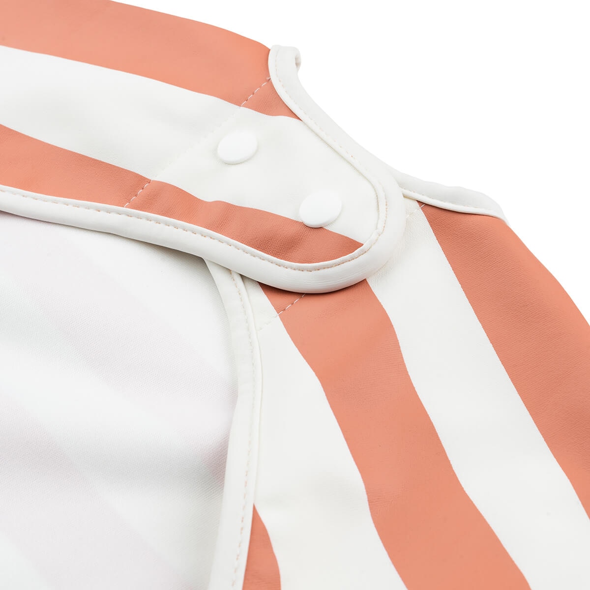 Babero impermeable Done by Deer con bolsillo recoge migas y mangas Happy clouds - Naranja Naranja-5