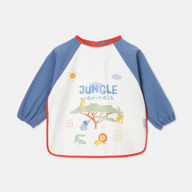 Babero plastificado con mangas jersey Bbest selva