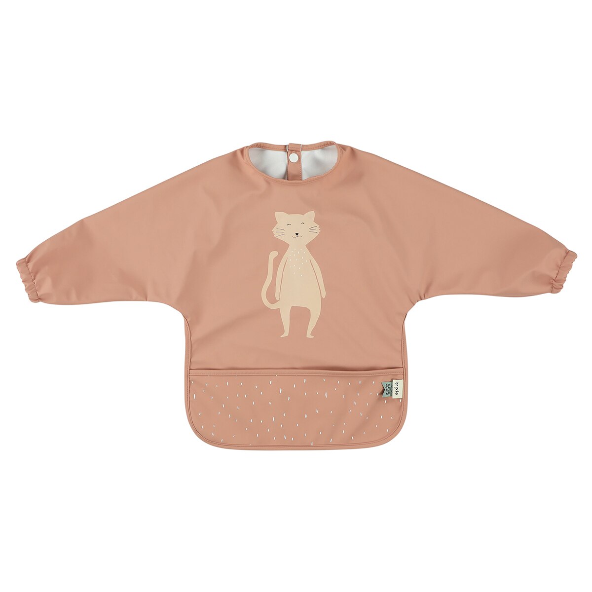 Imagen 0 de Babero Trixie con mangas y bolsillo Rosa claro