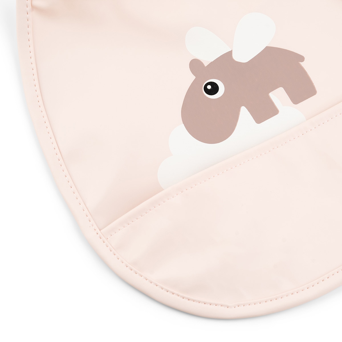 Mini Babetes Impermeáveis com Bolso, Conjunto de 2 Unid Rosa-3