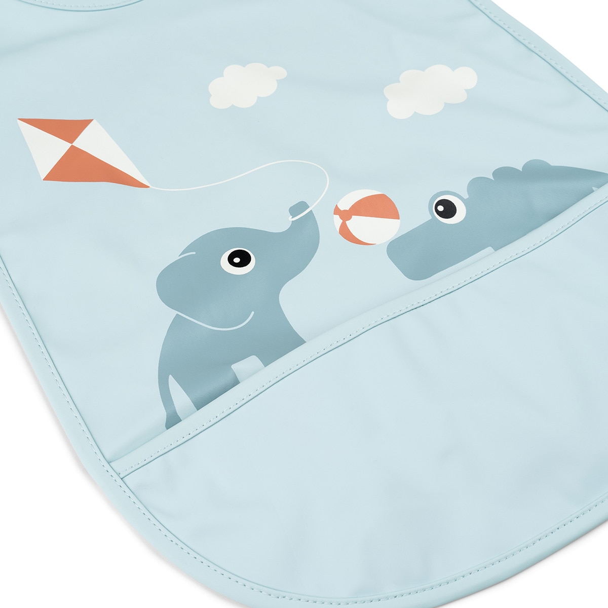Babete sem Mangas com Velcro Azul-claro-2