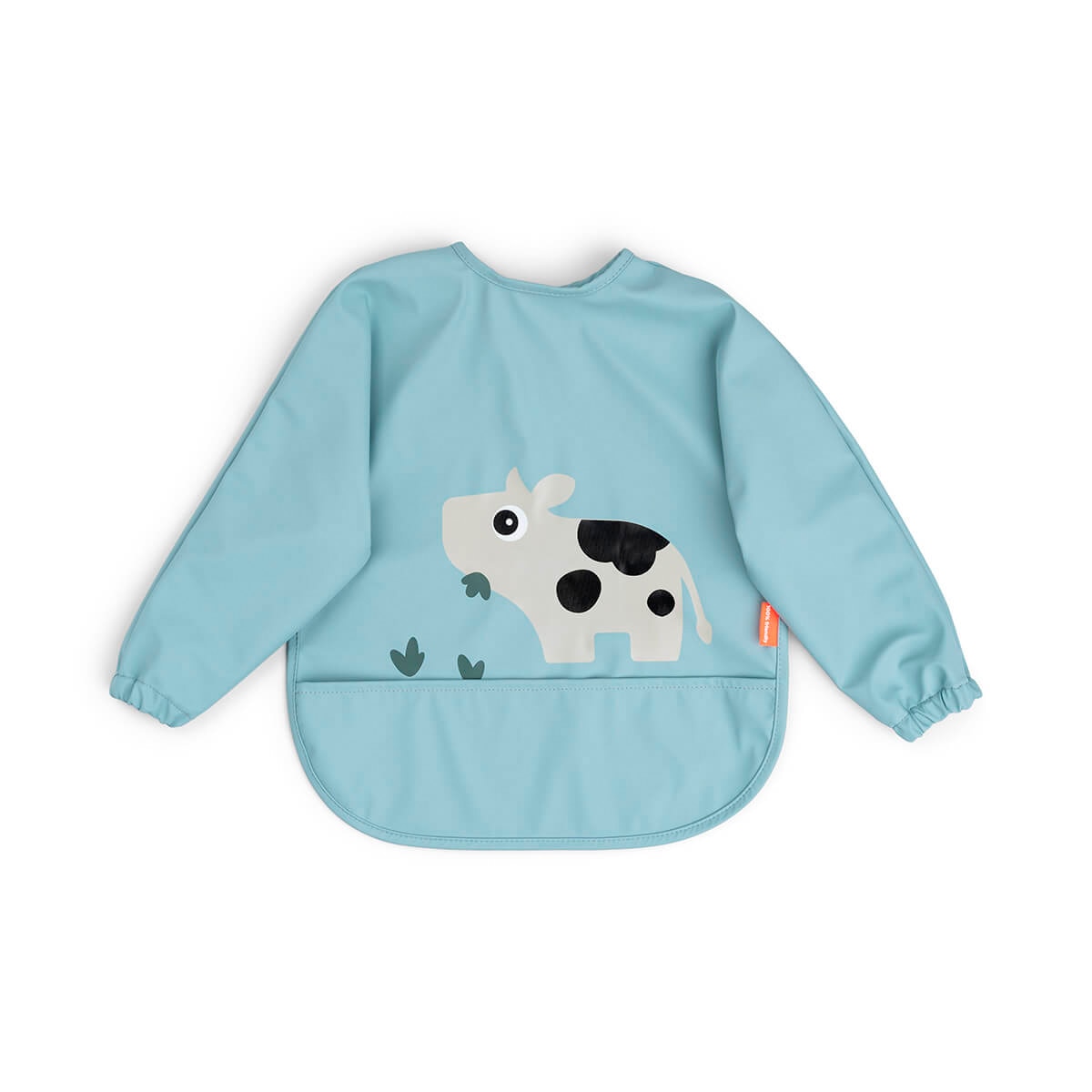 Done by Deer - Babero impermeable Done by Deer con bolsillo recoge migas y mangas Tiny Farm.