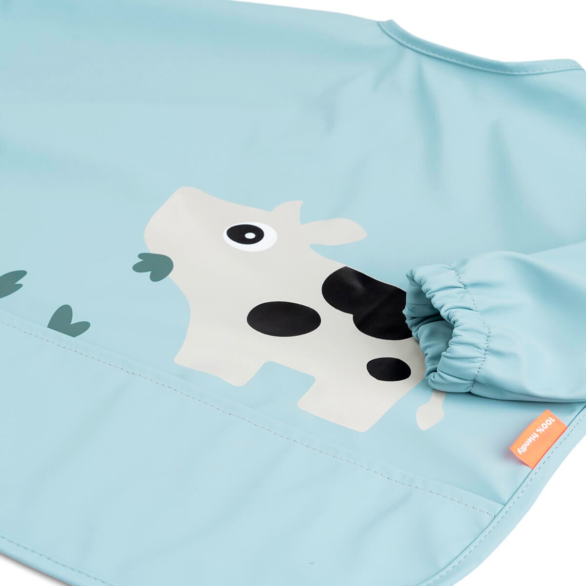 Babero impermeable Done by Deer con bolsillo recoge migas y mangas Tiny Farm - Azul celeste Azul celeste-4