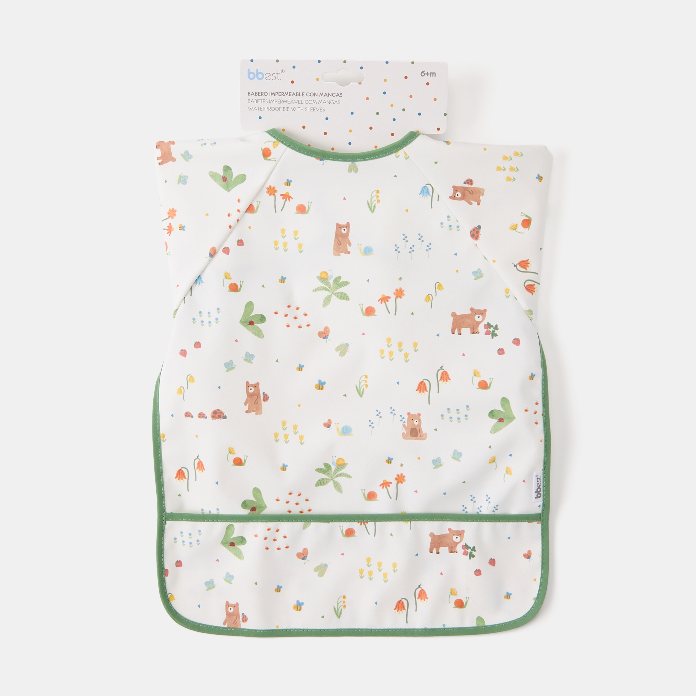 Babete com Mangas Bbest - Little Bugs Verde Primavera-3