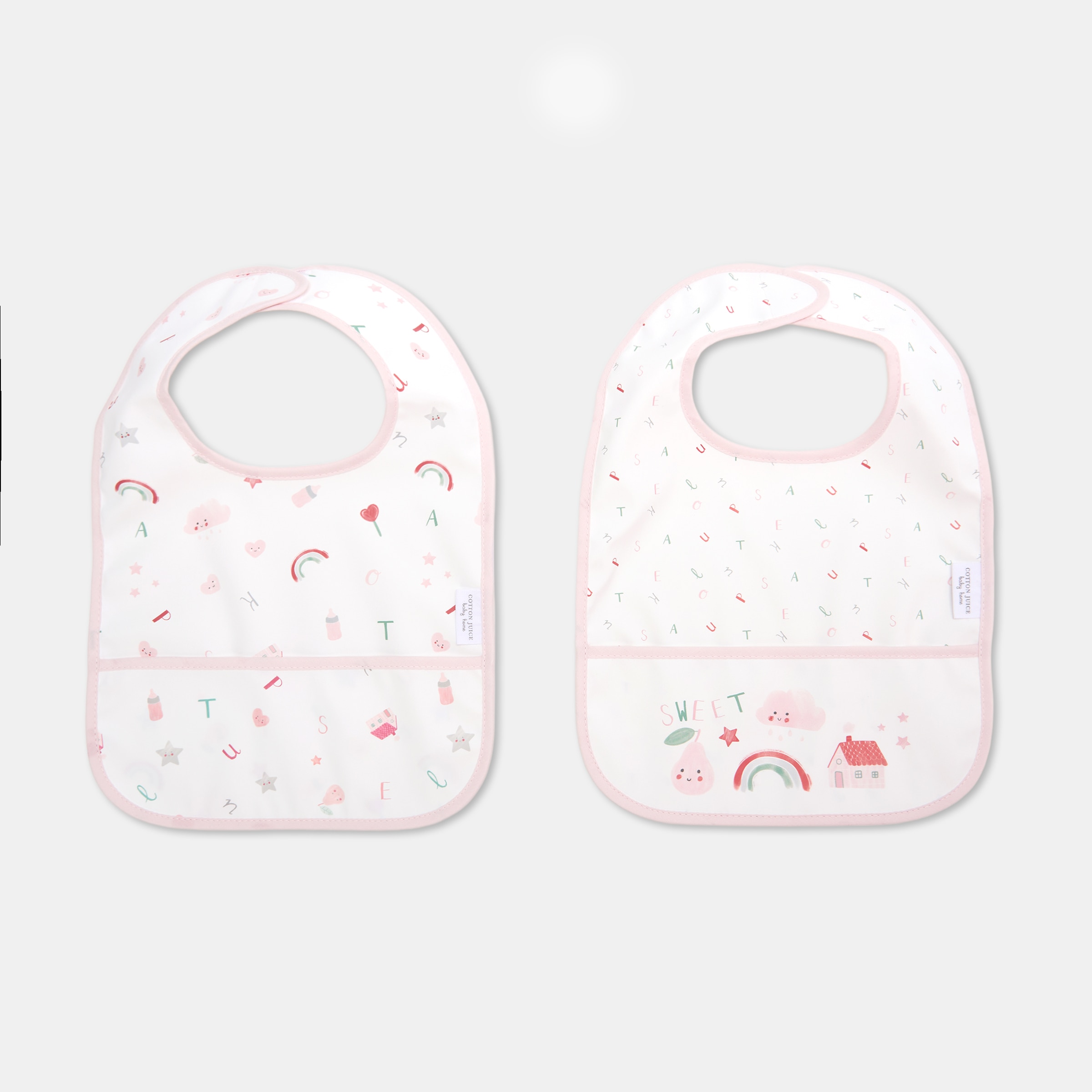 Imagem 0 de Pack de 2 Babetes com Bolso - Letras