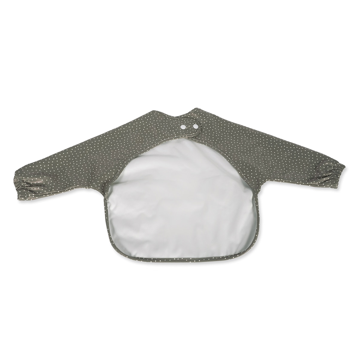 Babete com Mangas e Bolso para Migalhas Coleção Poppy Musgo-2