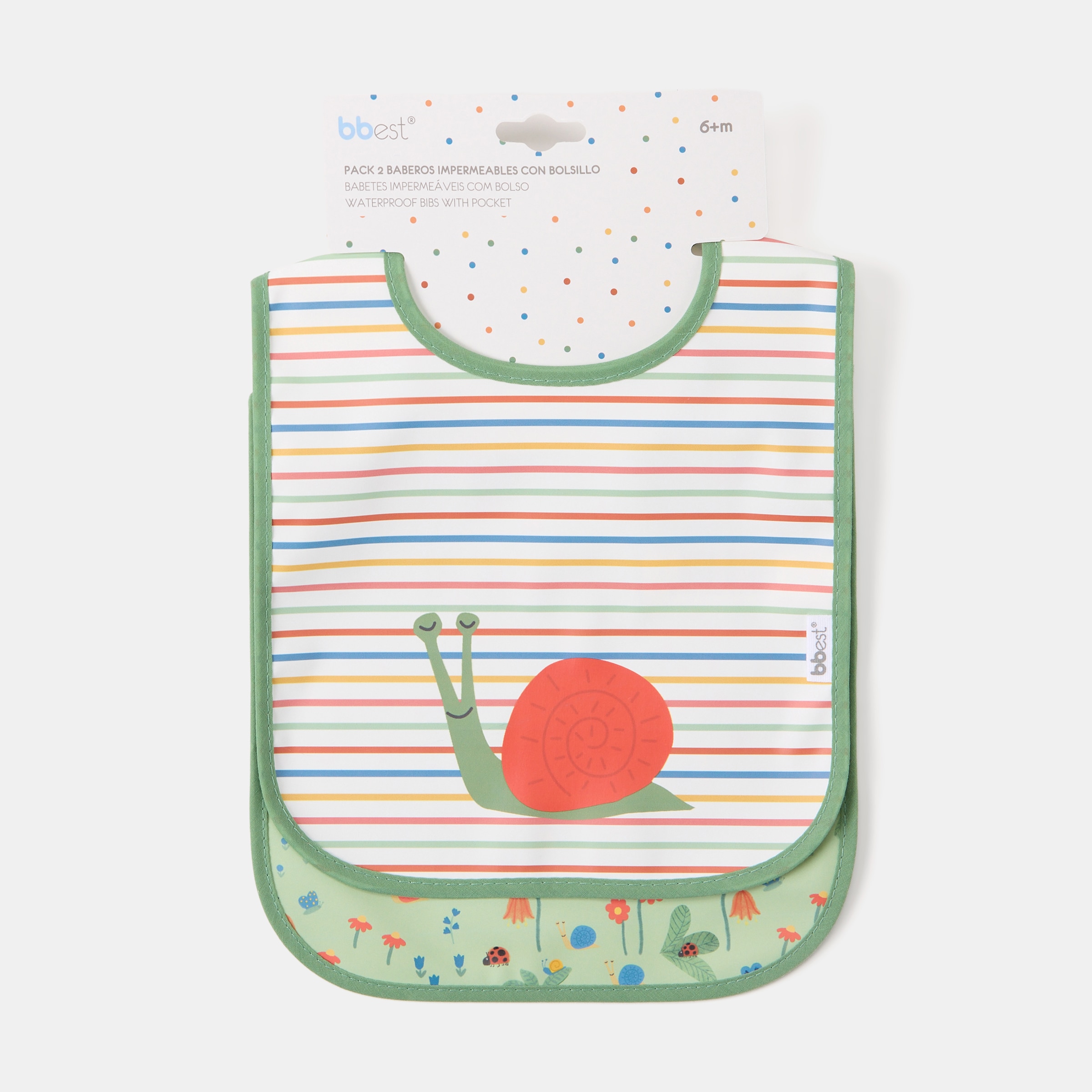 Babetes Bbest Pack 2 Caracol - Little Bugs Verde Primavera-3