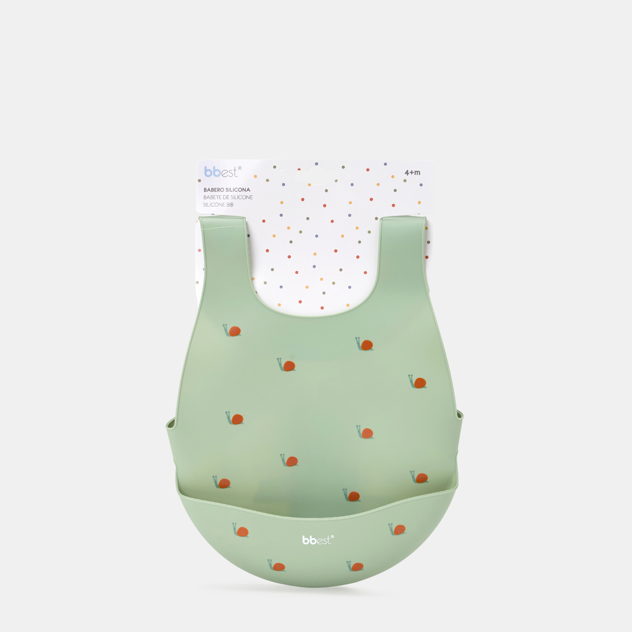 Babete de silicone Bbest Abelha - Little Bugs Verde-3