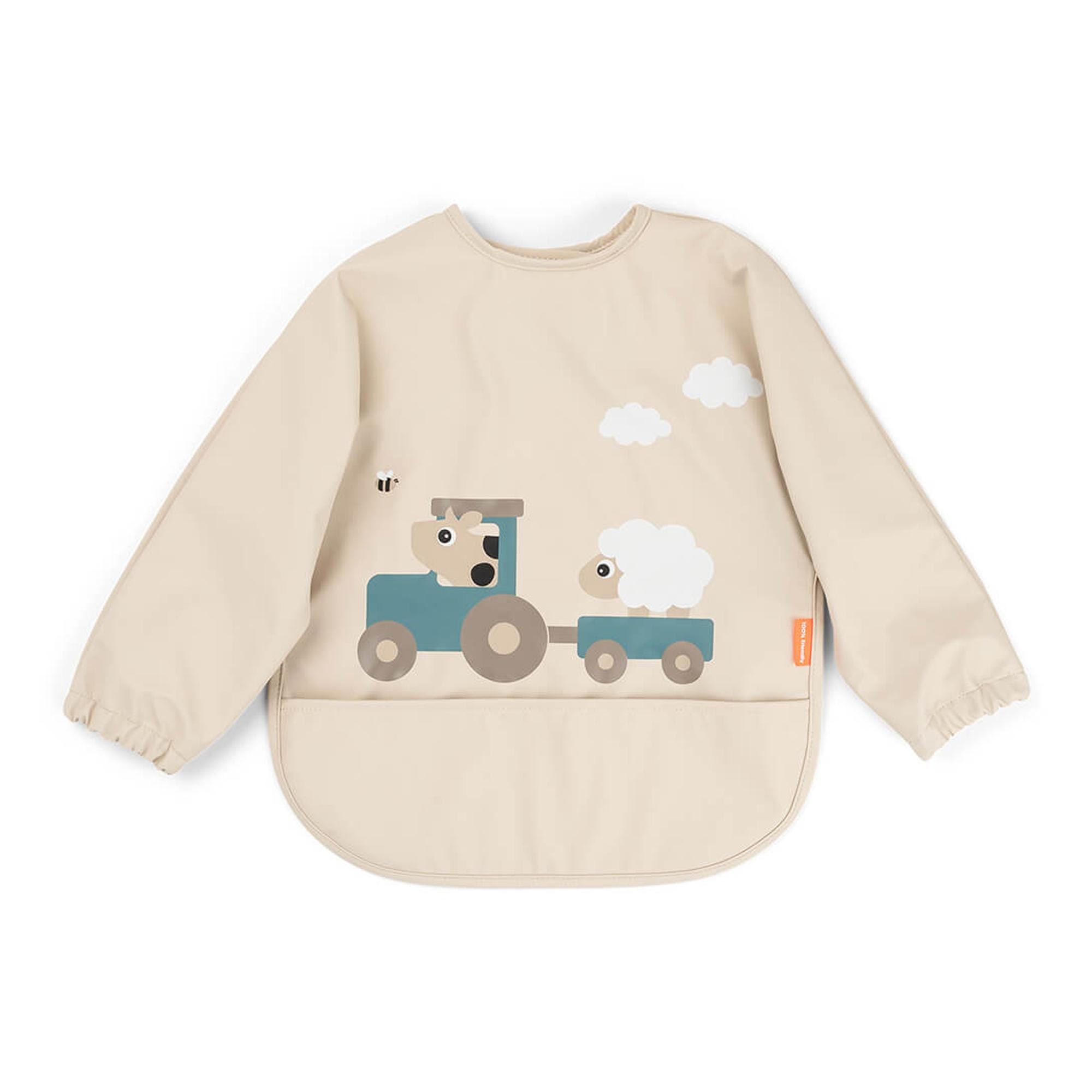 Imagem 0 de Babete Impermeável com Bolso para Migalhas e Mangas Tiny Farm