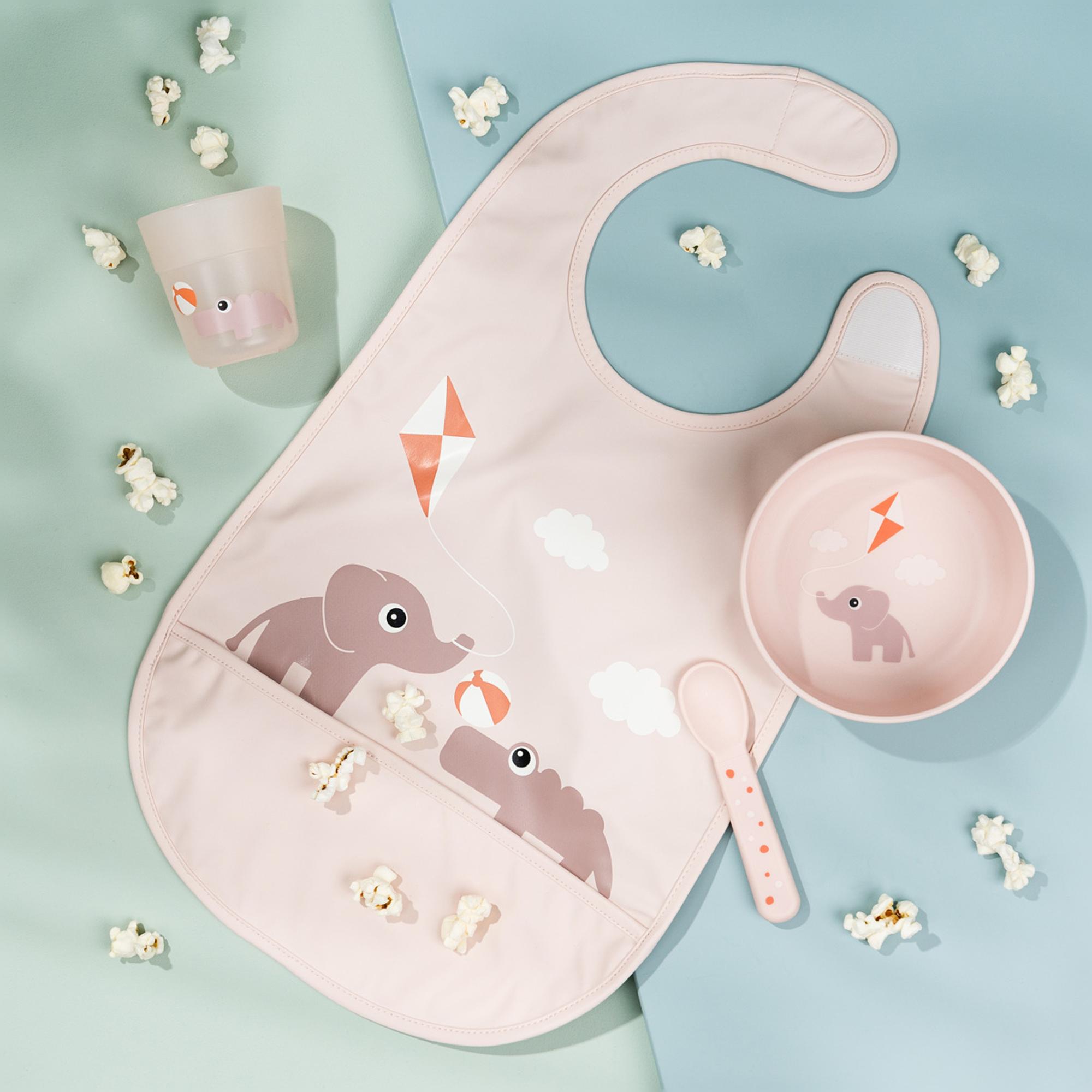 Baberos Done by deer sin mangas y con velcro pack 2ud Playground - Rosa claro Rosa claro-4