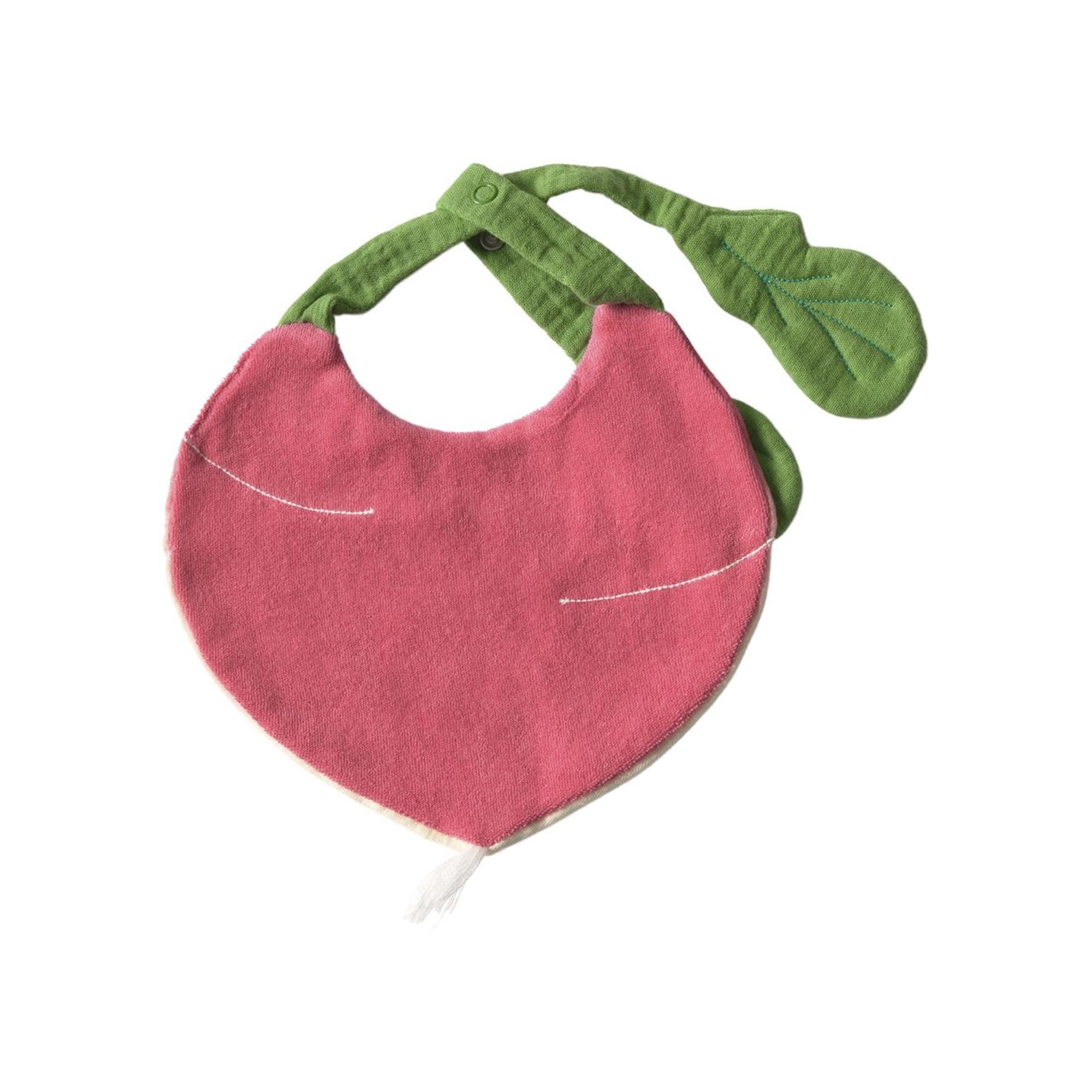 Imagen 2 de Babero Oli&Carol rábano de algodón orgánico - Rosa Rosa