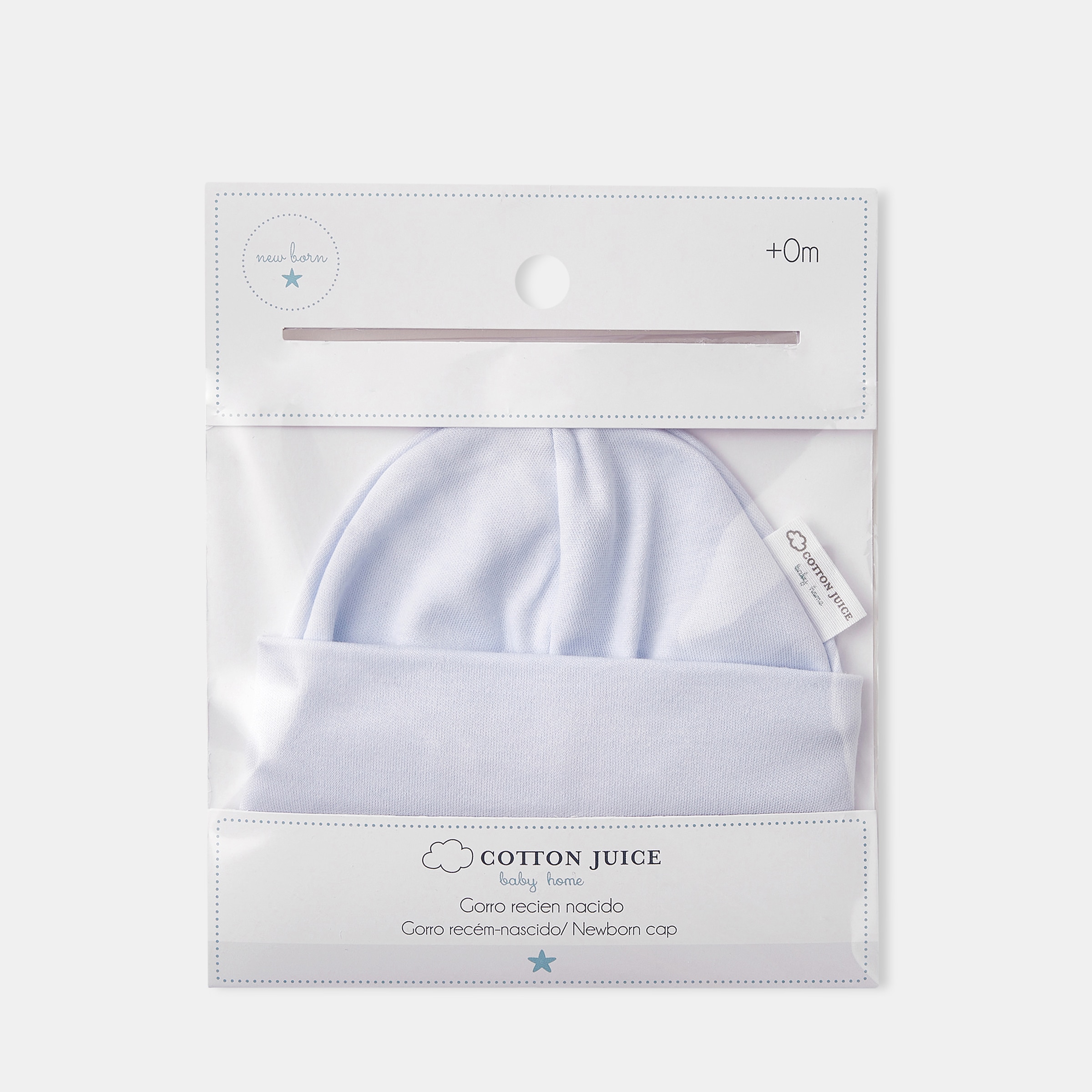 Gorro recién nacido Cotton Juice Baby Home - Azul / Celeste Azul / Celeste-2