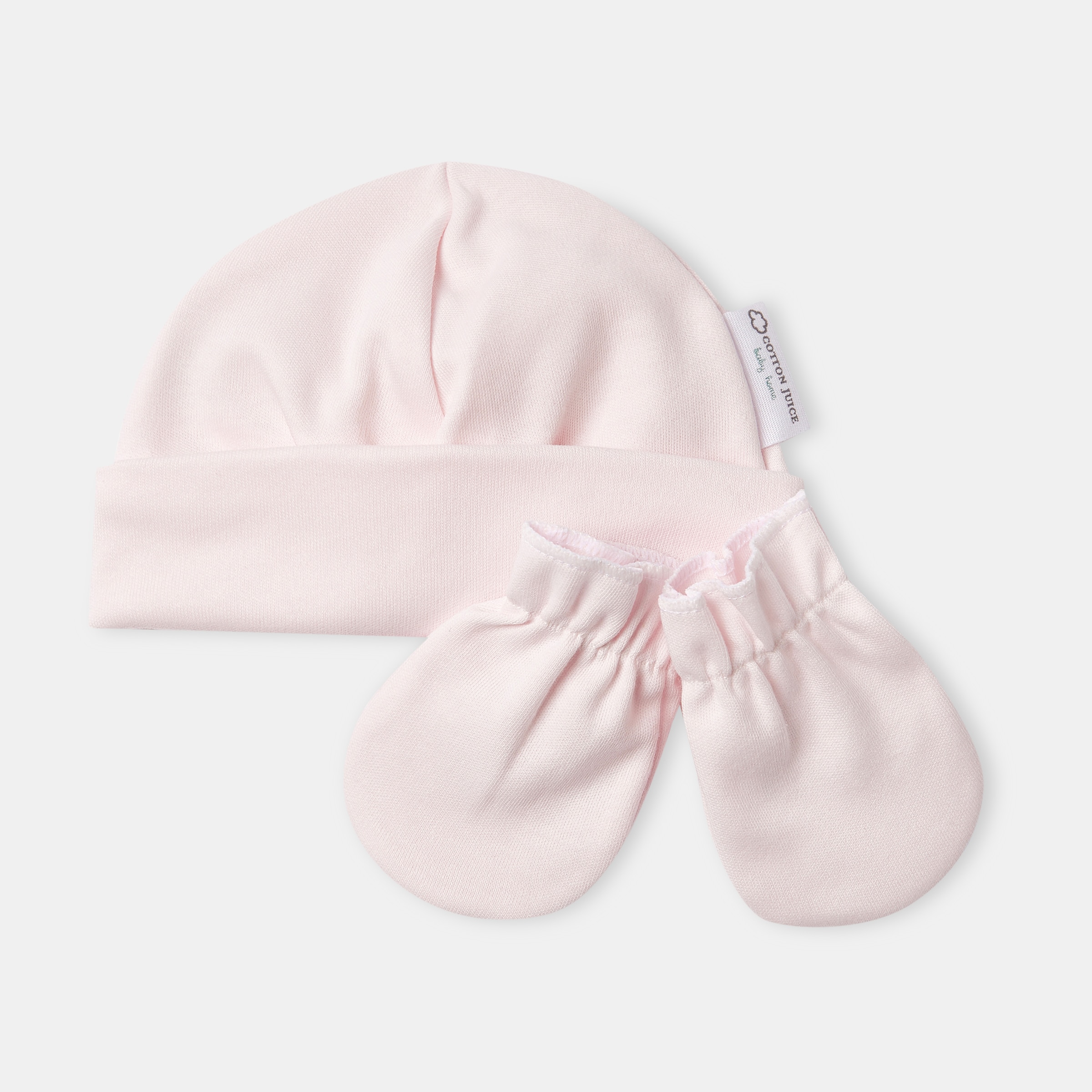 Cotton Juice Baby Home - Conjunto gorro y manoplas recién nacido Cotton Juice Baby Home.