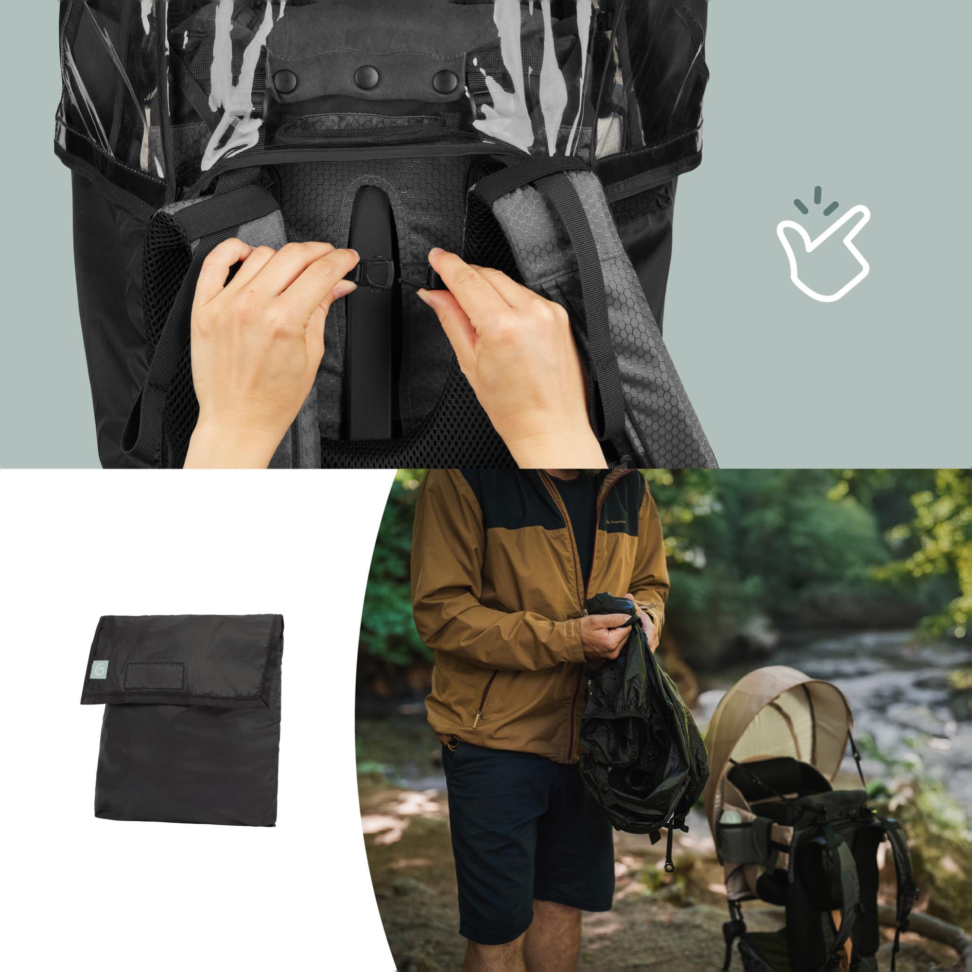 Capa Impermeável para Porta-Bebés Moov&Hike Preto-5