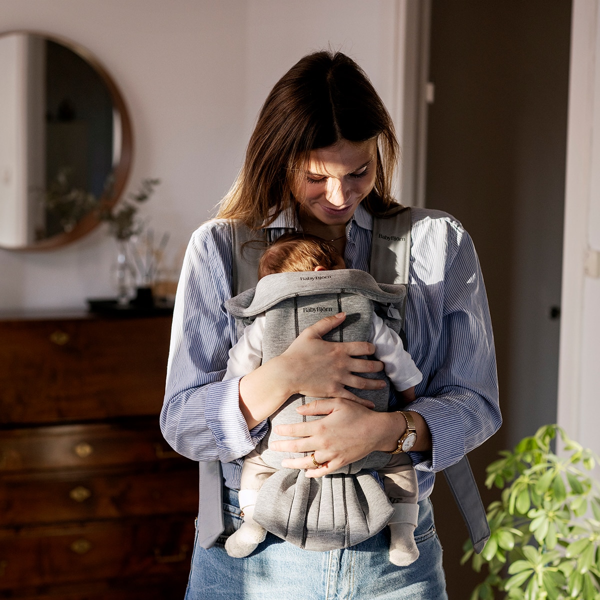 Marsúpio Mini 3D Jersey 2 Posições Cinzento-claro-4