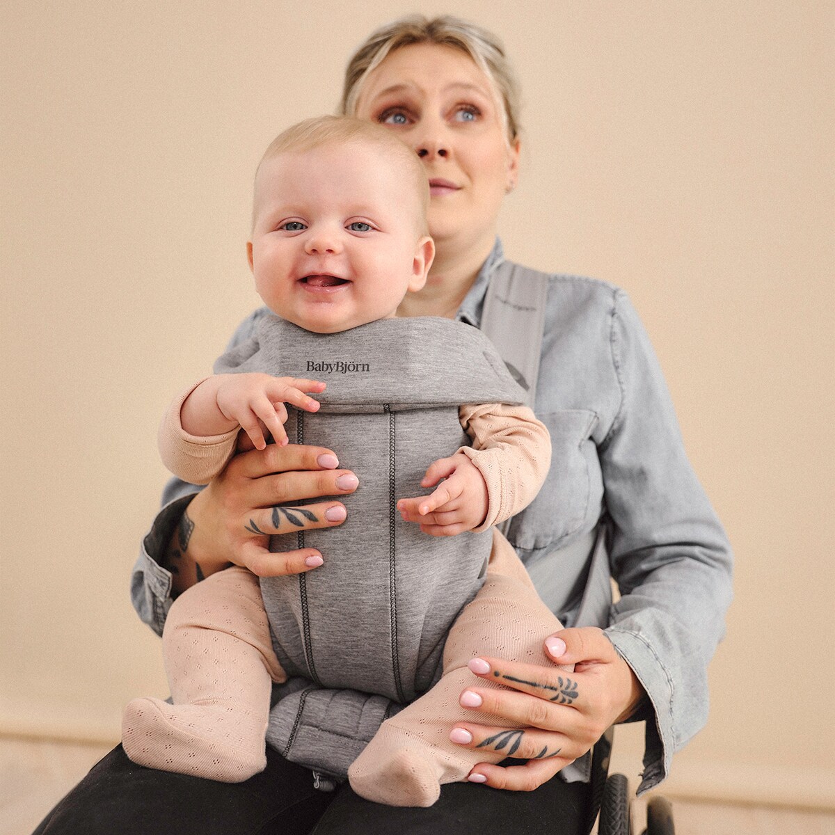 Marsúpio Mini 3D Jersey 2 Posições Cinzento-claro-9