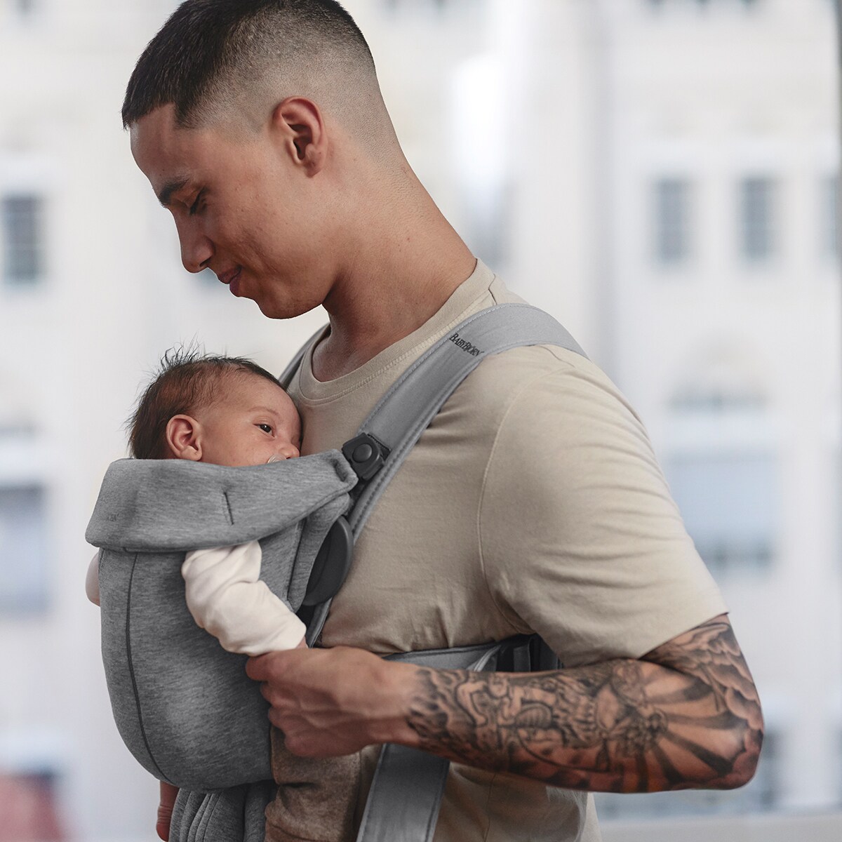 Marsúpio Mini 3D Jersey 2 Posições Cinzento-claro-14