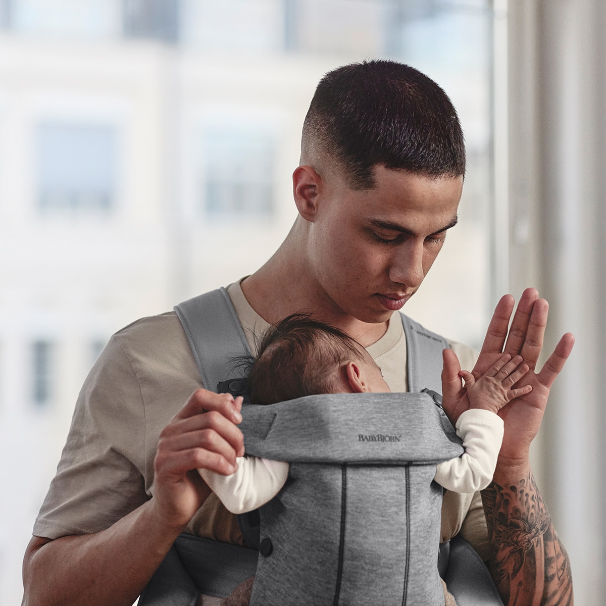 Marsúpio Mini 3D Jersey 2 Posições Cinzento-claro-15