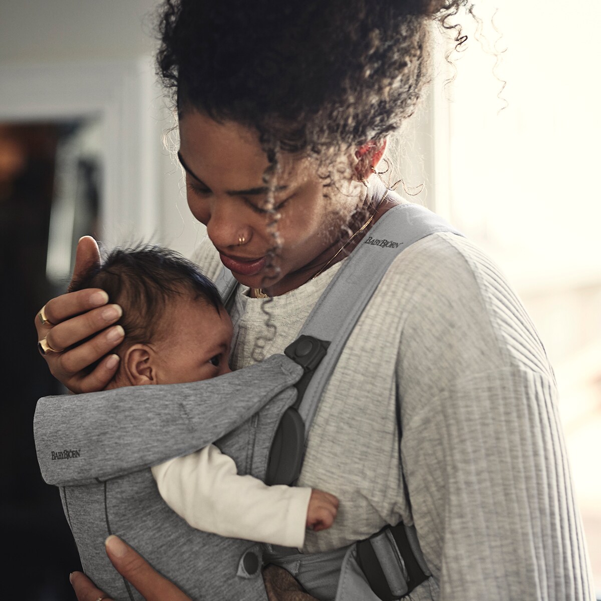 Marsúpio Mini 3D Jersey 2 Posições Cinzento-claro-16