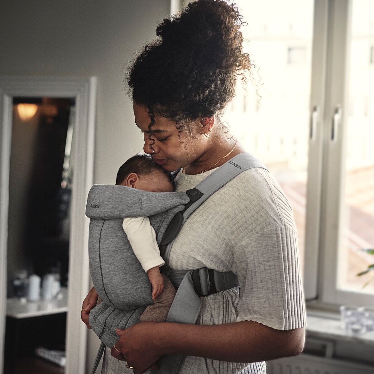 Marsúpio Mini 3D Jersey 2 Posições Cinzento-claro-17