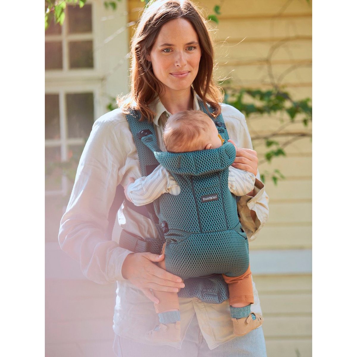 Mochila portabebés BabyBjörn Move 3D Mesh 3 posiciones Verde grisáceo Verde grisáceo-5