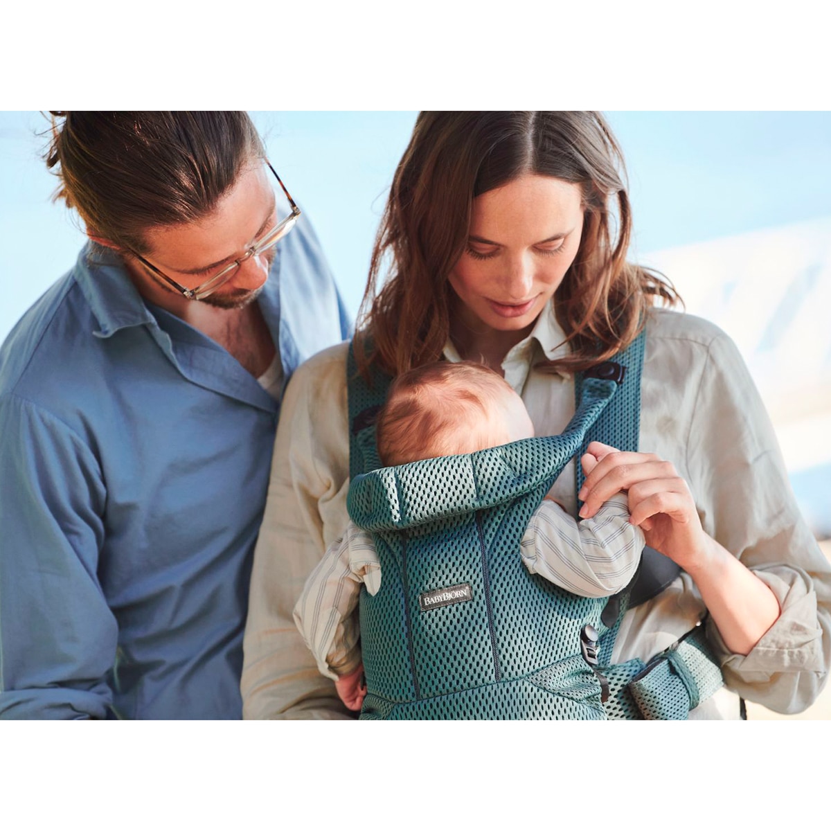 Mochila portabebés BabyBjörn Move 3D Mesh 3 posiciones Verde grisáceo Verde grisáceo-8
