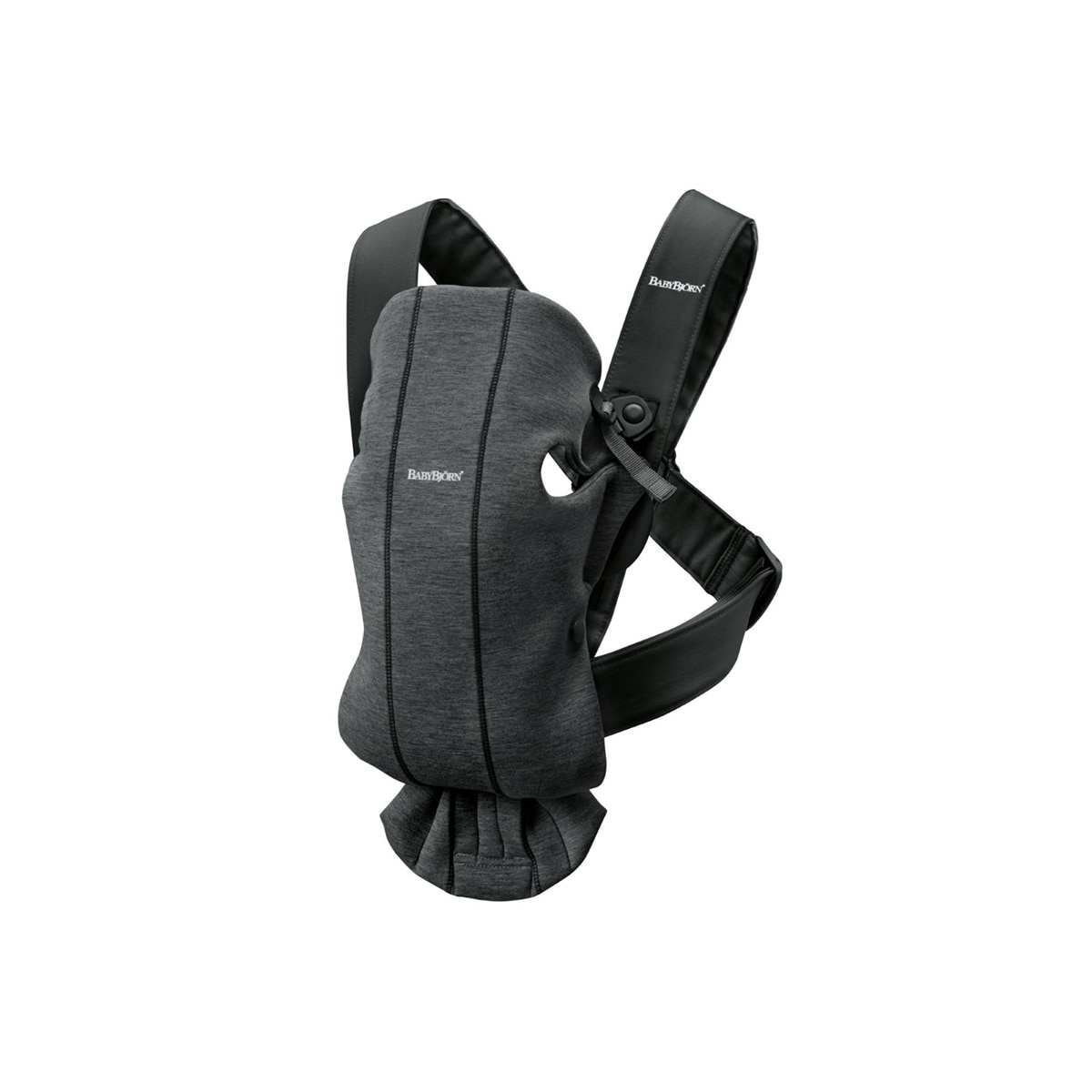 Mochila portabebé BabyBjörn Mini 3D Jersey 2 posiciones - Gris Gris-1