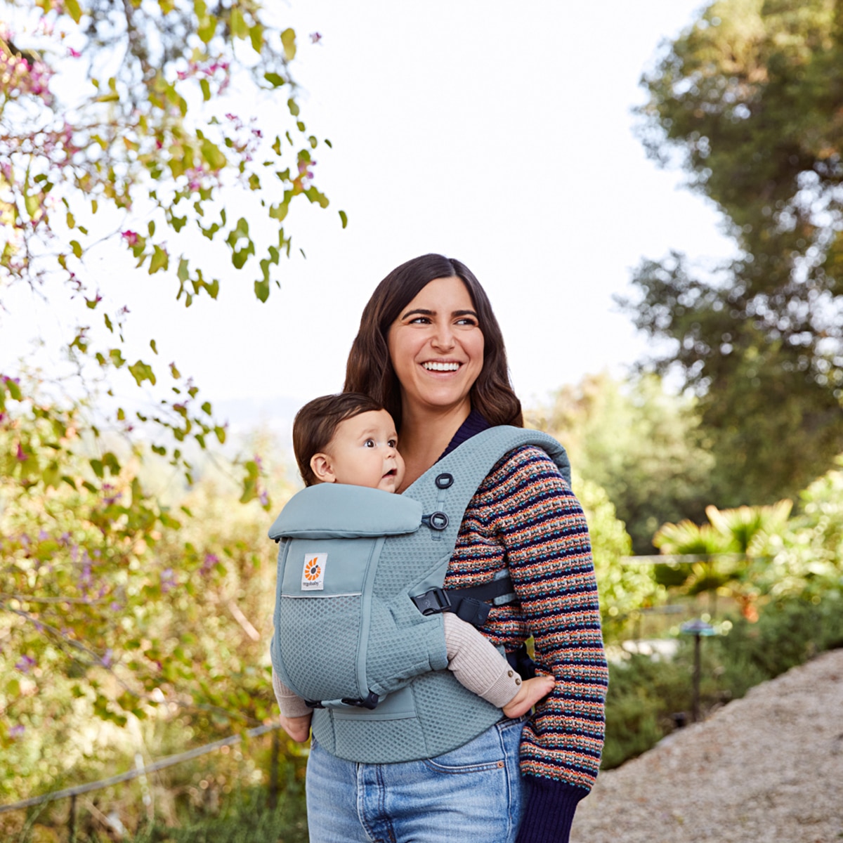 Mochila portabebe Ergobaby Adapt Softflex Mesh 3 posiciones - Verde hielo Verde hielo-7