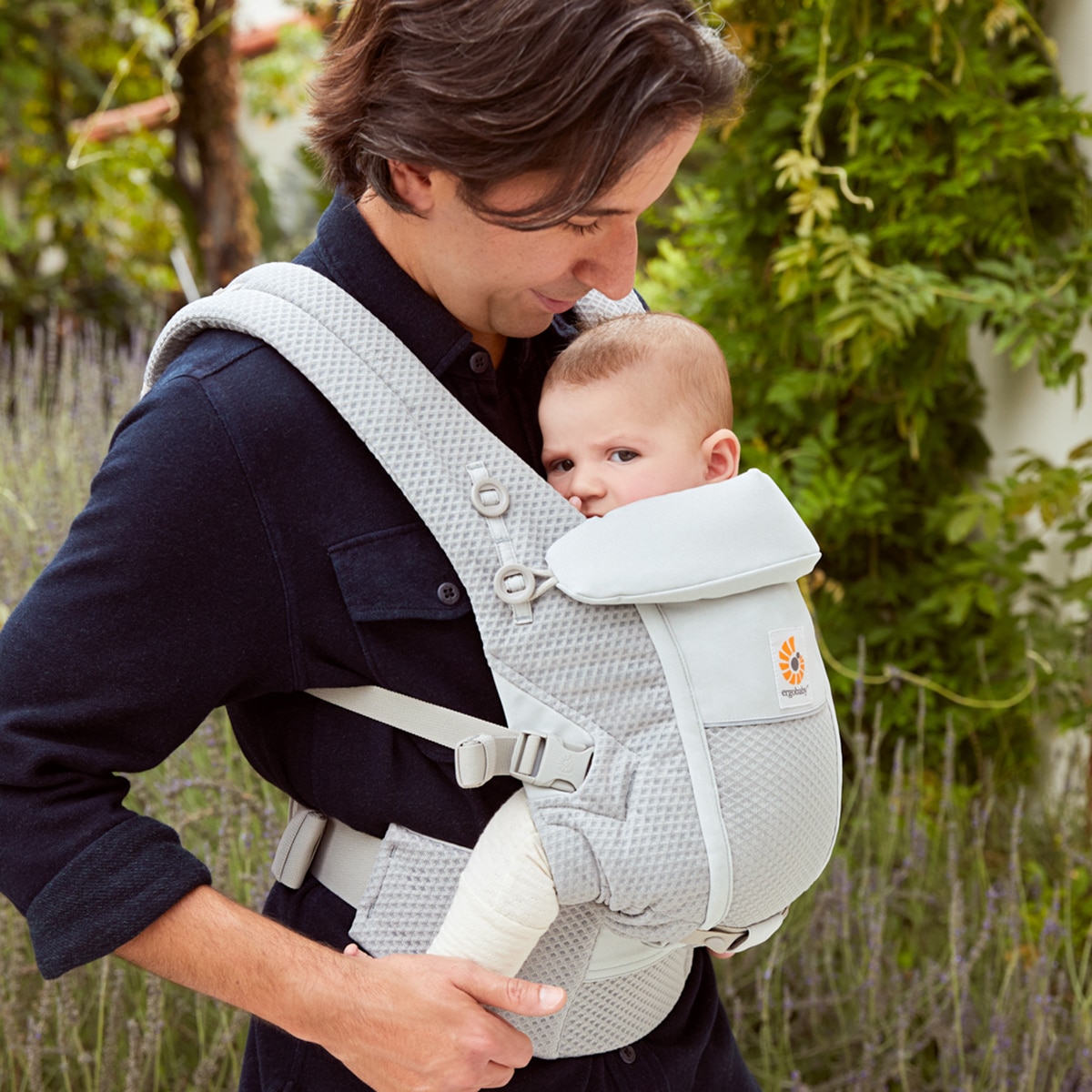 Mochila portabebe Ergobaby Adapt Softflex Mesh 3 posiciones - Gris claro Gris claro-12