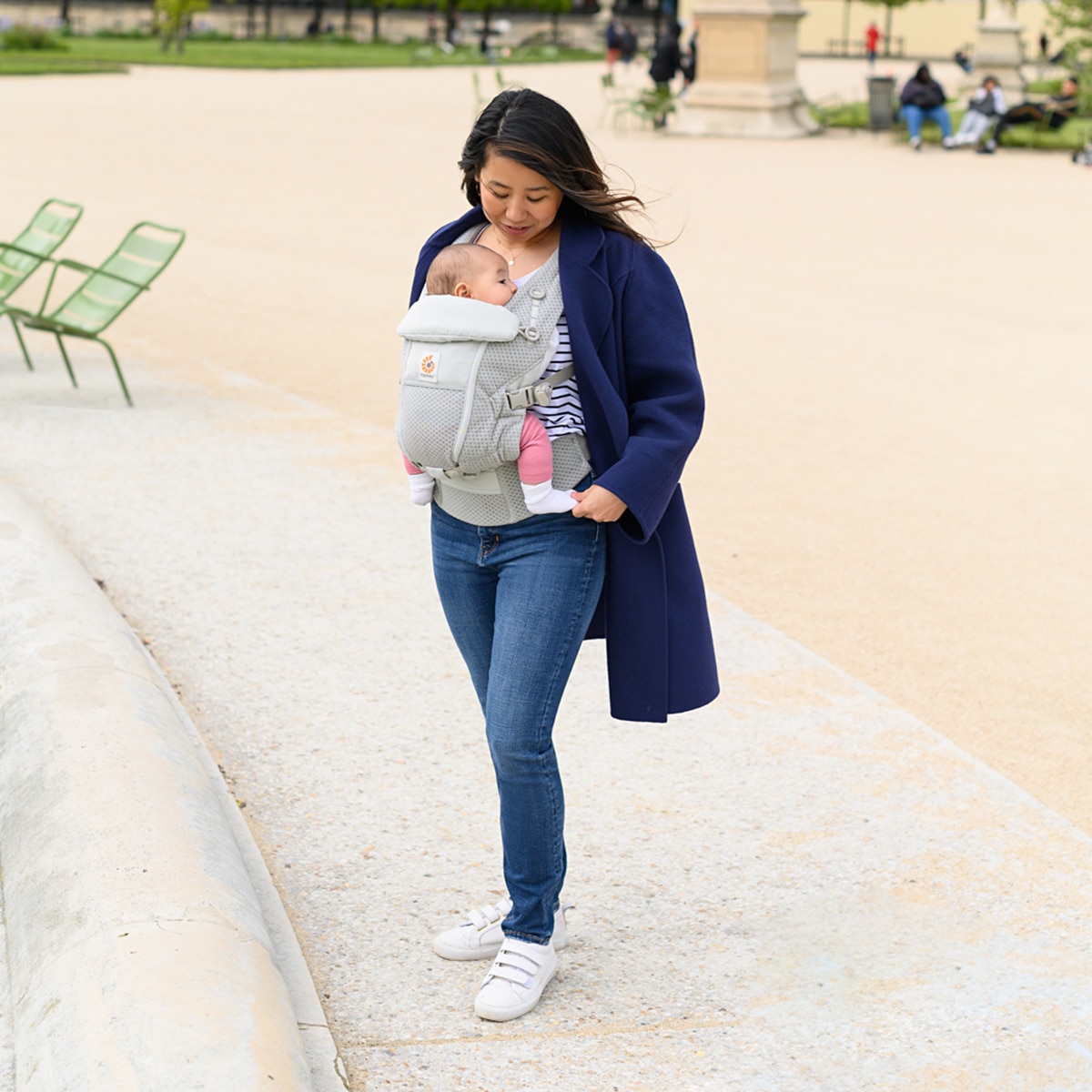 Mochila portabebe Ergobaby Adapt Softflex Mesh 3 posiciones - Gris claro Gris claro-15
