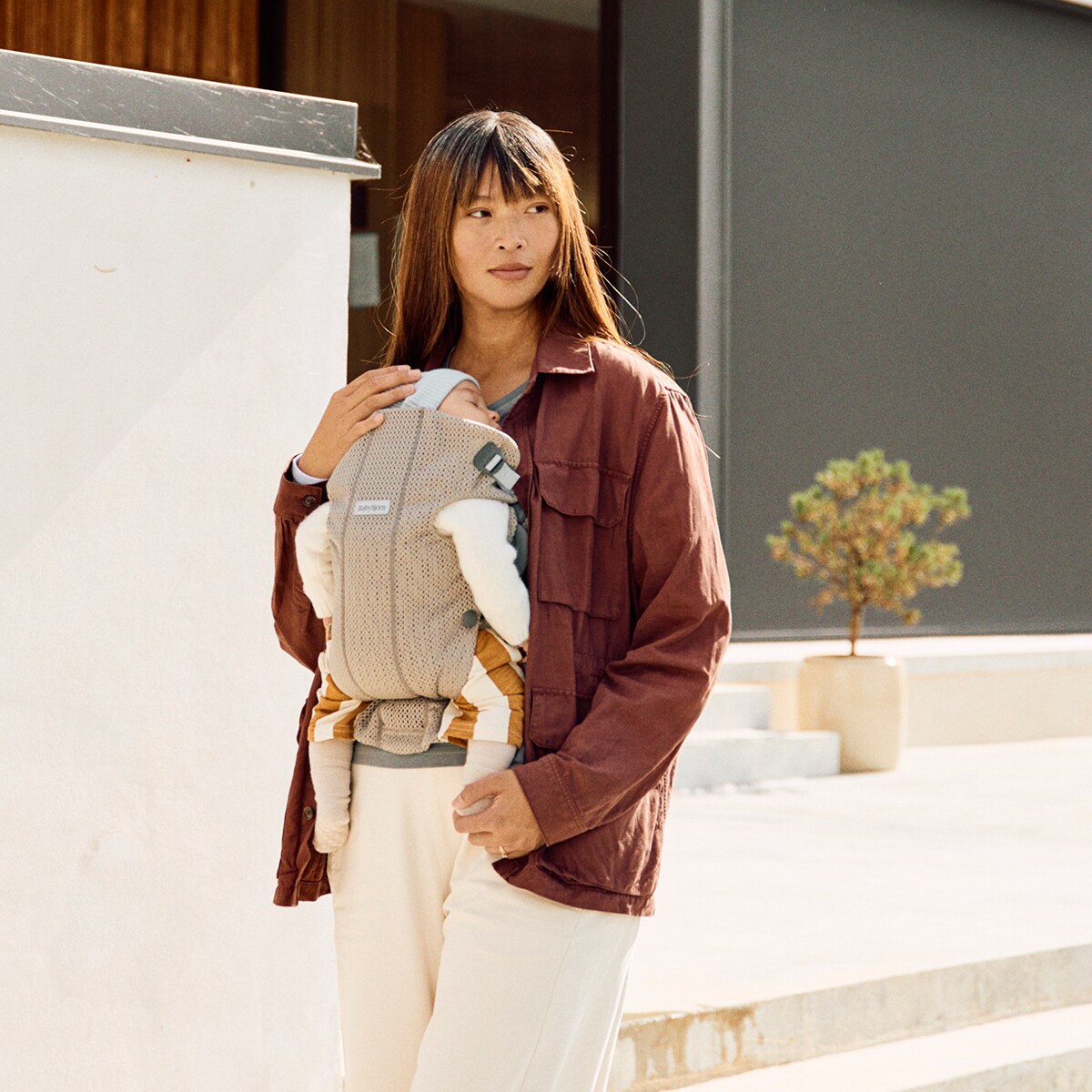 Marsúpio Mini 3D Mesh 2 Posições Bege-2