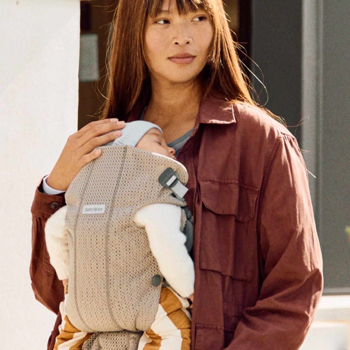 Marsúpio Mini 3D Mesh 2 Posições Bege-3