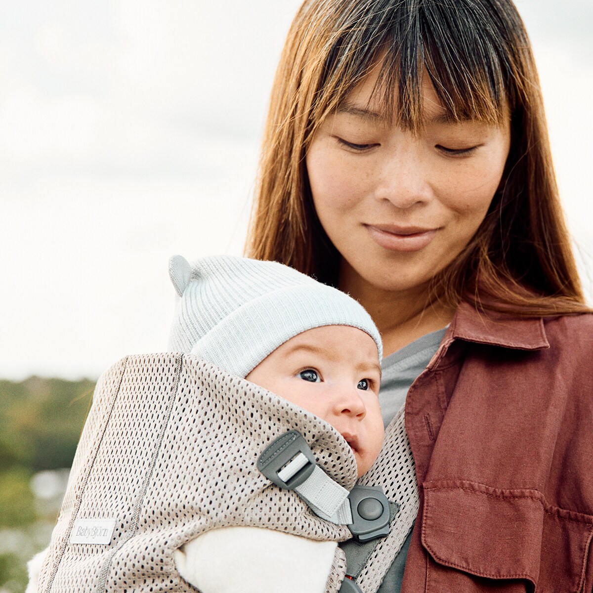 Marsúpio Mini 3D Mesh 2 Posições Bege-5