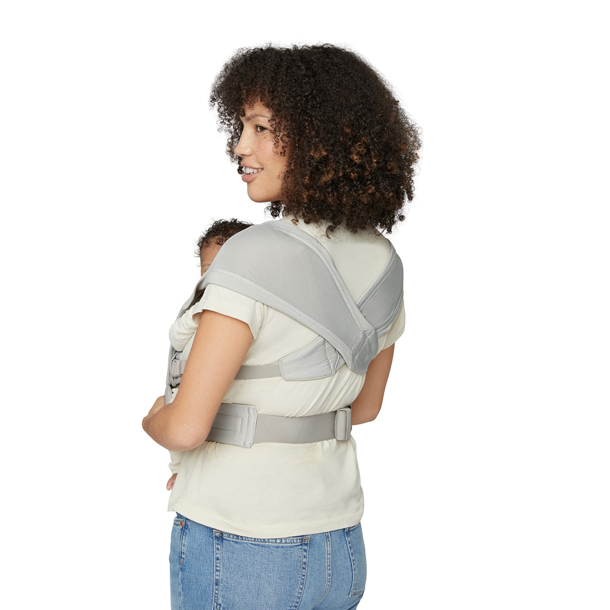 Mochila portabebe Ergobaby Embrace Soft Air Mesh Onyx Gris claro-18