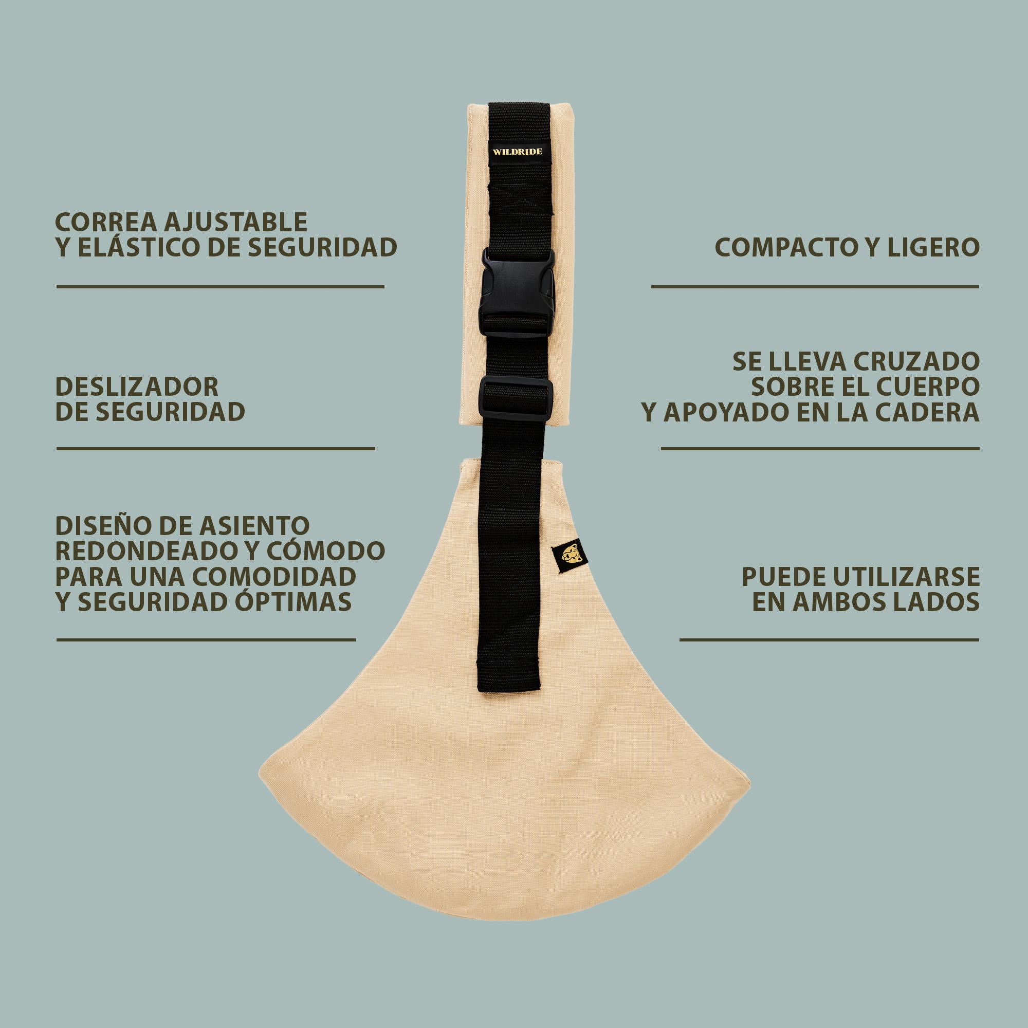 Portabebé bandolera Wildride colección Main - Denim Beige-8