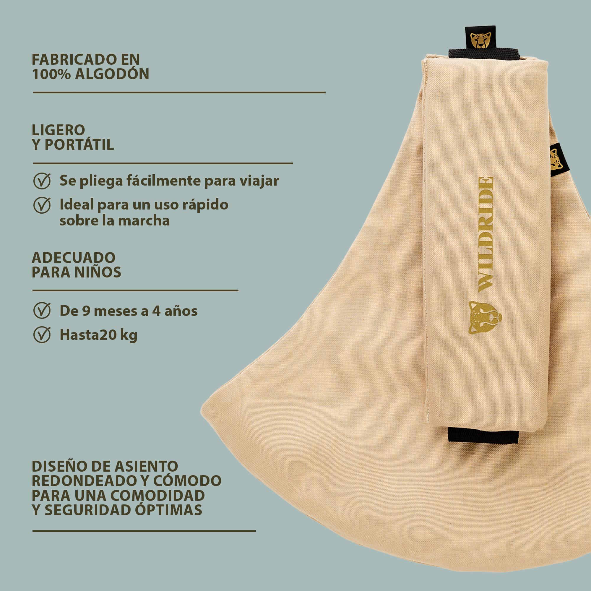 Portabebé bandolera Wildride colección Main - Denim Beige-9