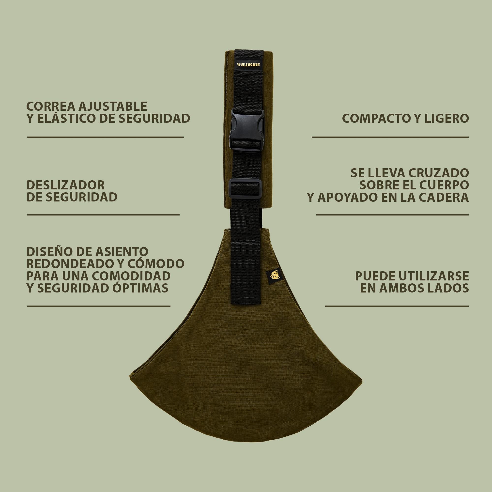 Imagen 5 de Portabebé bandolera Wildride colección Main - Verde militar Verde militar