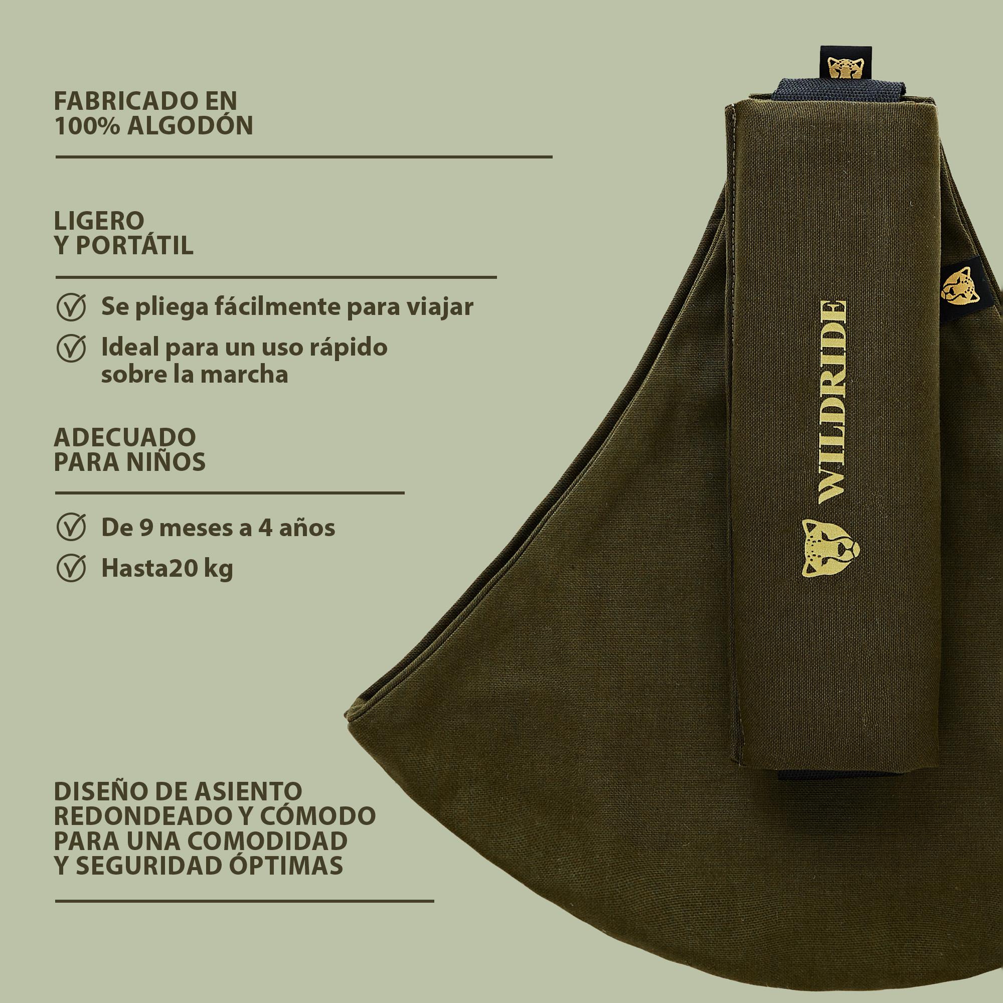 Imagen 6 de Portabebé bandolera Wildride colección Main - Verde militar Verde militar