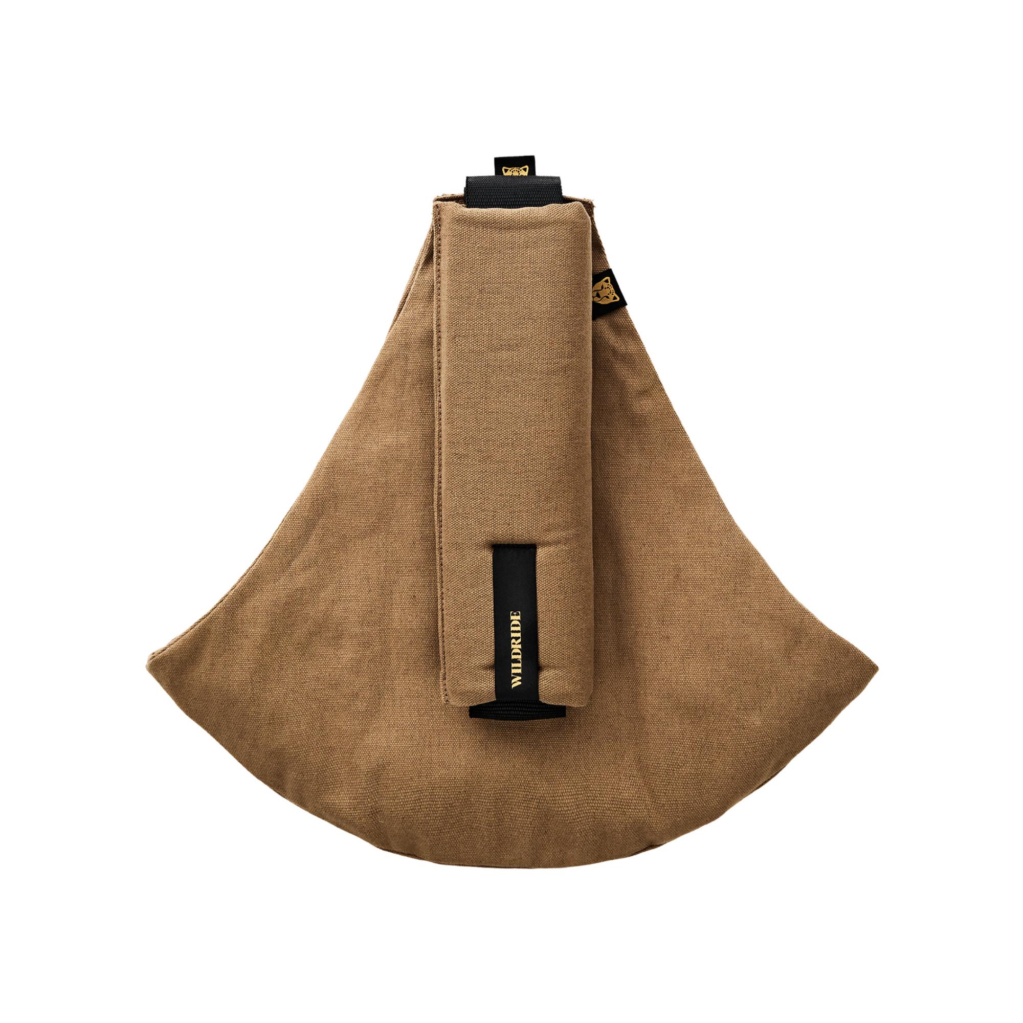 Porta-Bebés a Tiracolo de Linho Coleção Linen Castanho-claro-2