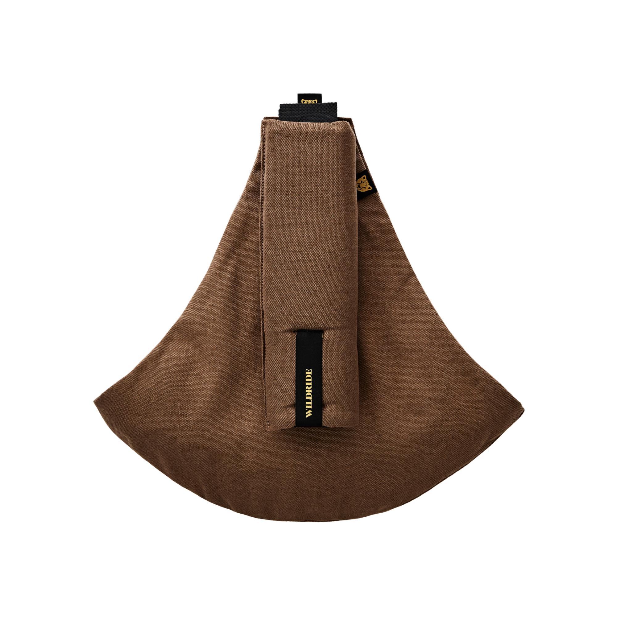 Porta-Bebés a Tiracolo de Linho Coleção Linen Castanho-2