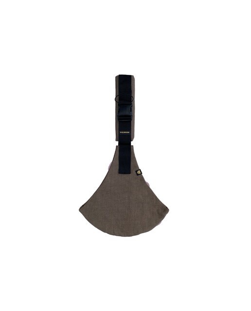 Porta-Bebés a Tiracolo de Linho Coleção Linen Castanho-8