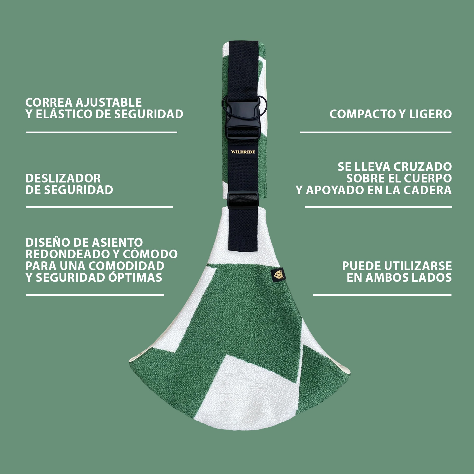 Porta-Bebés a Tiracolo Coleção Premium Verde Primavera-7