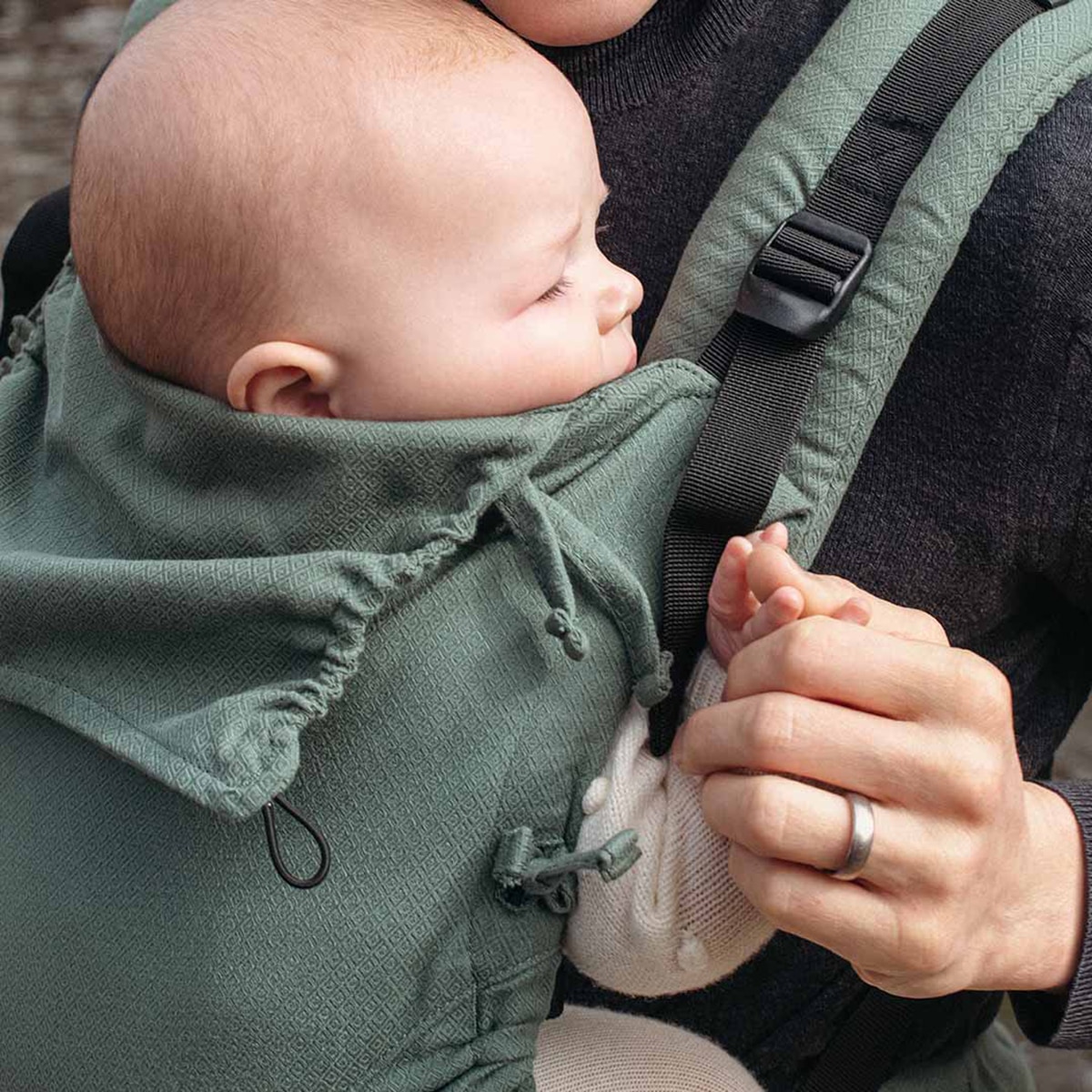 Mochila portabebe Quokkababy E-carrier 3 posiciones - Verde Verde-7