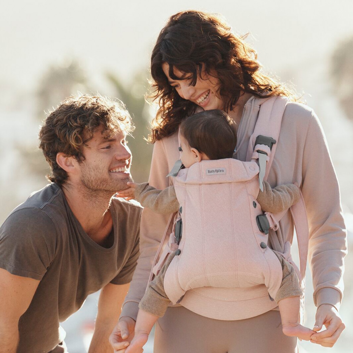 Mochila Porta Bebé BabyBjörn Harmony Tejido Woven Melange 3 posiciones - Rosa claro Rosa claro-10