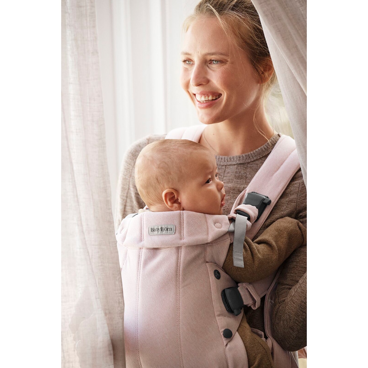 Mochila Porta Bebé BabyBjörn Harmony Tejido Woven Melange 3 posiciones - Rosa claro Rosa claro-14