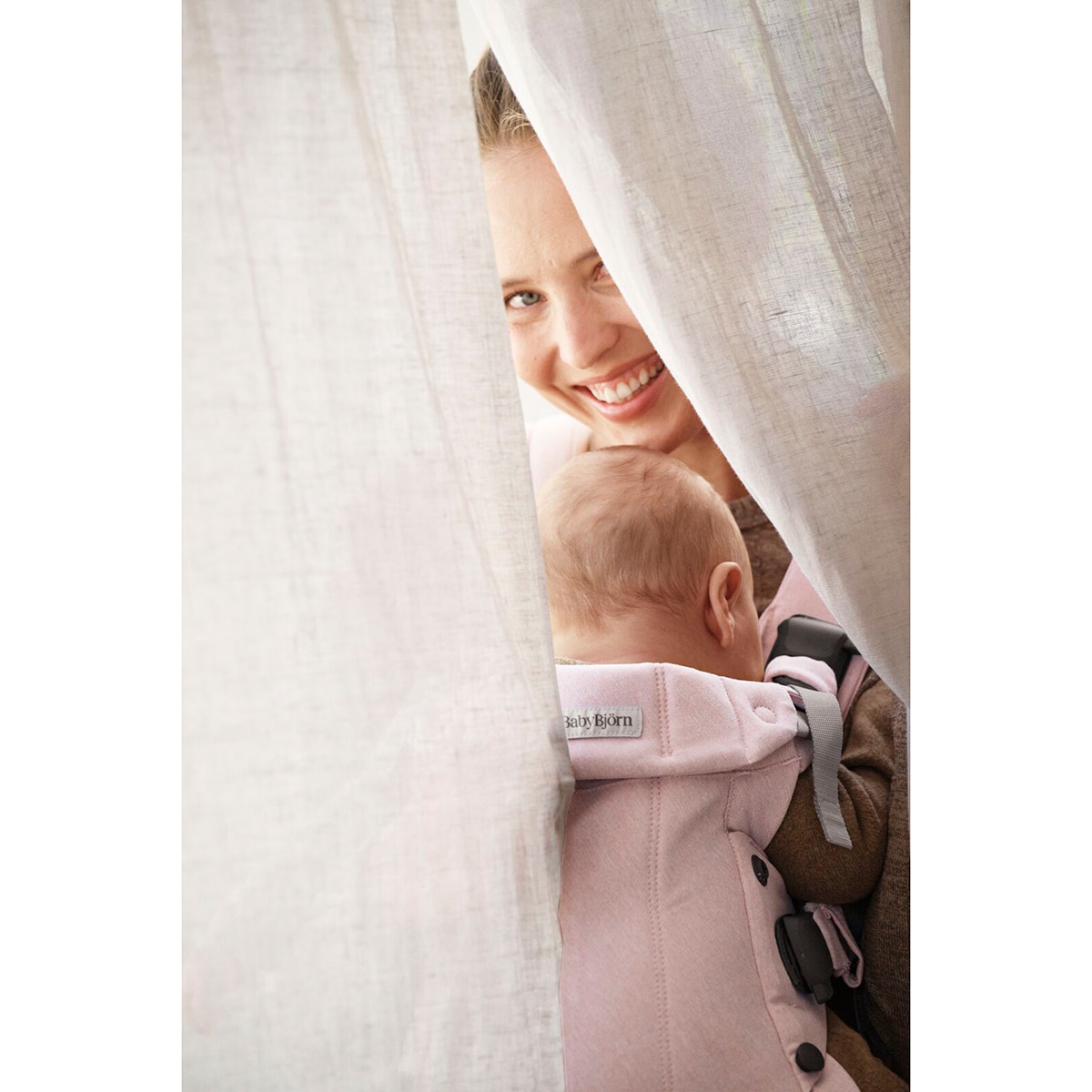 Mochila Porta Bebé BabyBjörn Harmony Tejido Woven Melange 3 posiciones - Rosa claro Rosa claro-15
