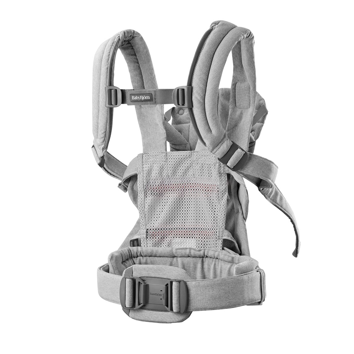 Mochila Porta Bebé BabyBjörn Harmony Tejido Woven Melange 3 posiciones - Gris claro Gris claro-2