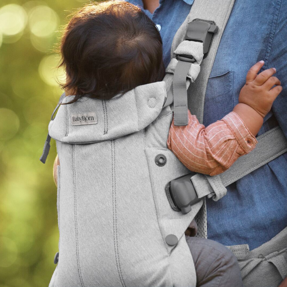 Mochila Porta Bebé BabyBjörn Harmony Tejido Woven Melange 3 posiciones - Gris claro Gris claro-8