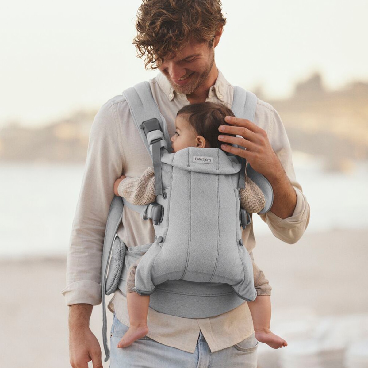 Mochila Porta Bebé BabyBjörn Harmony Tejido Woven Melange 3 posiciones - Gris claro Gris claro-13
